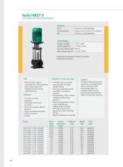 Wilo Helix FIRST V 6-16 Serisi Yüksek Verimli Çok Kademeli Dikey Santrifüj Pompa