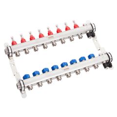 Rehau Yerden Isıtma Kollektörü - 15'li HKV-D Debi Göstergeli Çelik