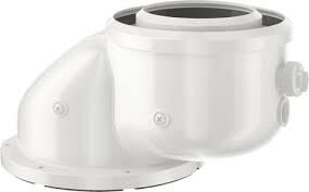 Buderus Hermetik Baca Kazan Çıkış Dirseği - Ø80/125, Eksantrik Adaptörlü Dirsek