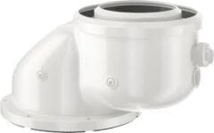 Buderus Hermetik Baca Kazan Çıkış Dirseği - Ø80/125, Eksantrik Adaptörlü Dirsek