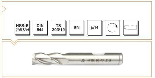 MTE Parmak Freze M 20 Kısa Din 844