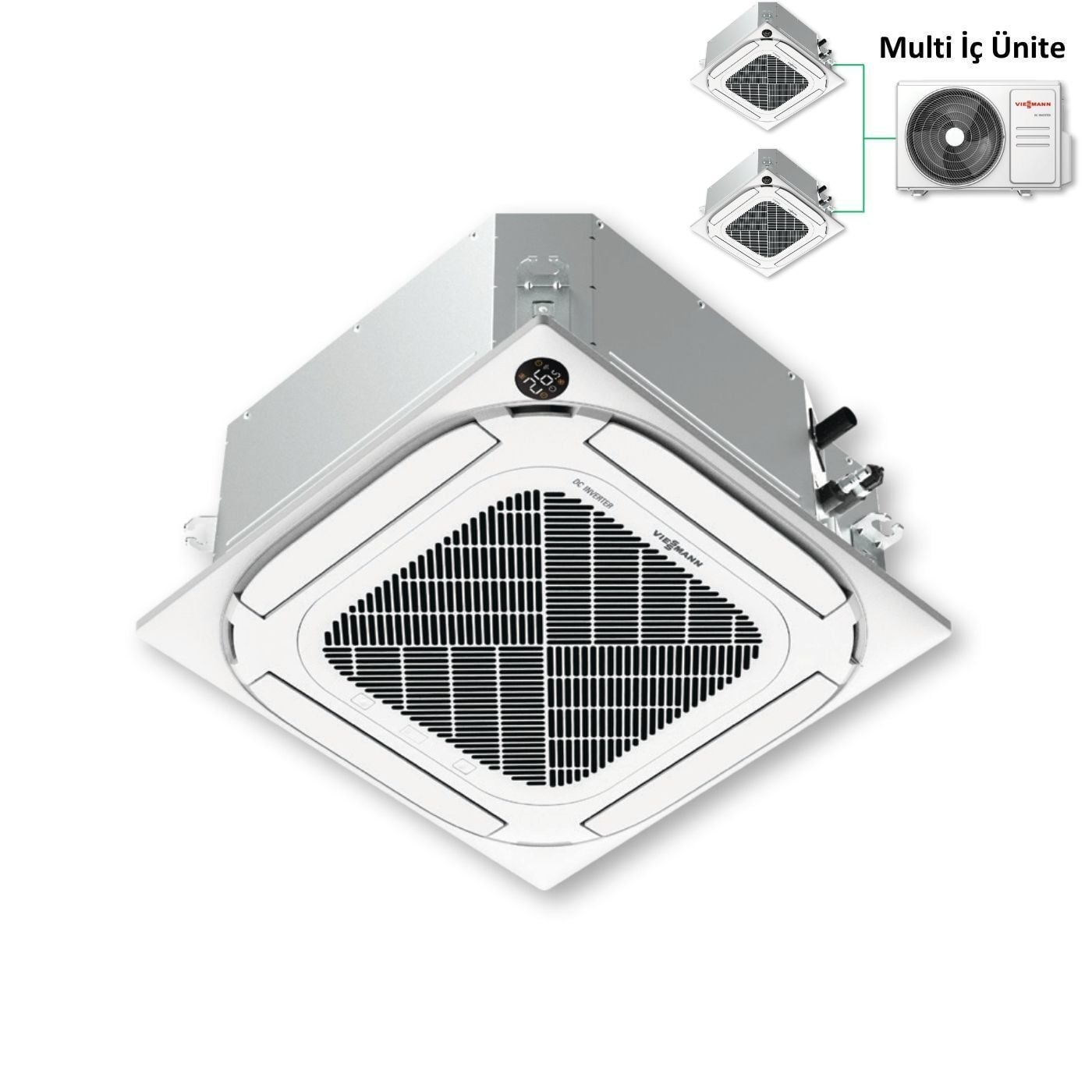 Viessmann Vitoclima 100-S/HE Multi 4 Yön Kaset Tipi İç Ünite 2,7 kW 9.000 Btu (Dış Ünite Hariçtir)