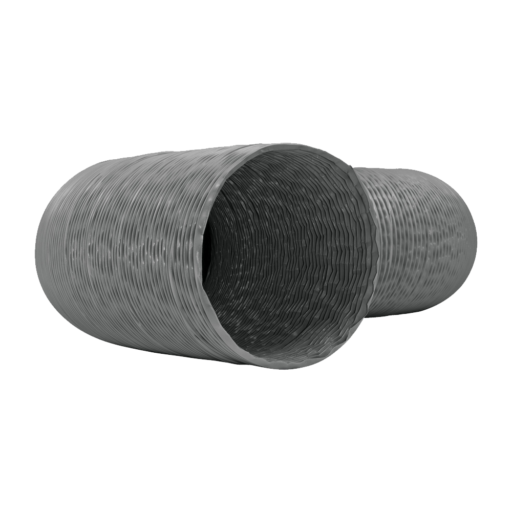 AFS Ø112 Mm Pvcafs Heavy Gri 6m Endüstriyel Yüksek Mukavemetli Takviyeli Pvc Flexible Hava Kanalı