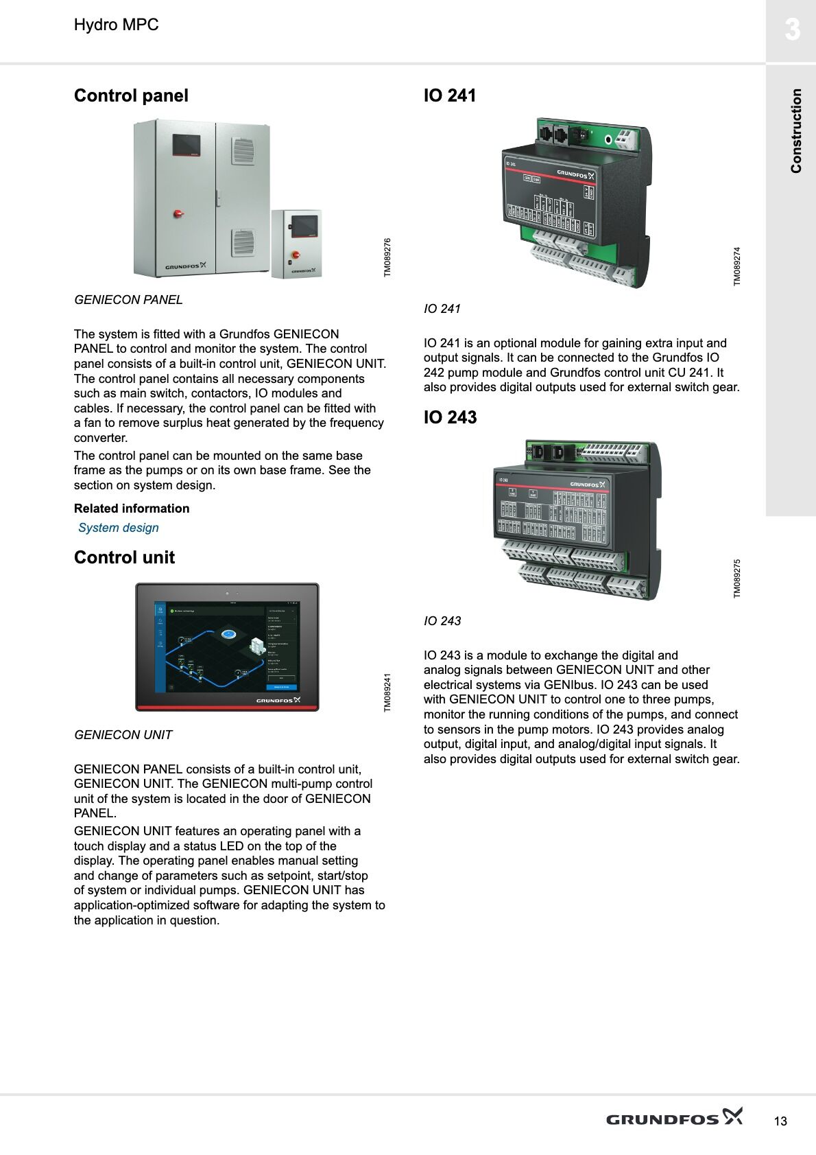 Grundfos Hydro MPC-E 3 Pompalı (3x CRE 45) Paket Hidrofor Sistemi - Grundfos Hydro