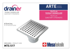 Mesa Alttan Ø70 Mm Çıkışlı 15*15 Yer Süzgeçi