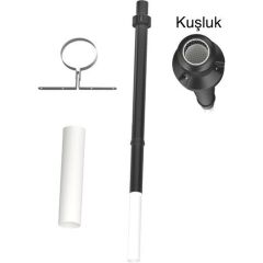 Buderus Hermetik Düşey Baca Seti + Kuşluk - Ø110/160, 2.500 mm - Siyah