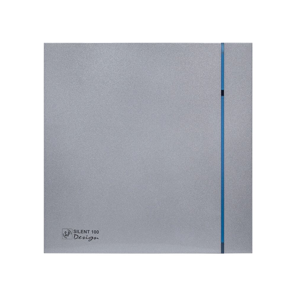 SOLER & PALAU SILENT-100 CRZ SILVER DESIGN 85 m3/h MİNİ AKSİYEL FAN (krom renk, pilot lamba, geri tepme ventili, timer) SOLER & PALAU DESIGN-100 STANDART