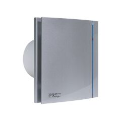 SOLER & PALAU SILENT-100 CRZ SILVER DESIGN 85 m3/h MİNİ AKSİYEL FAN (krom renk, pilot lamba, geri tepme ventili, timer) SOLER & PALAU DESIGN-100 STANDART