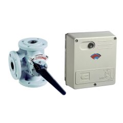 Resideo Centra DR150GFLA DN150 Flanşlı Üç Yollu Vana ve VMM30 Motor Seti
