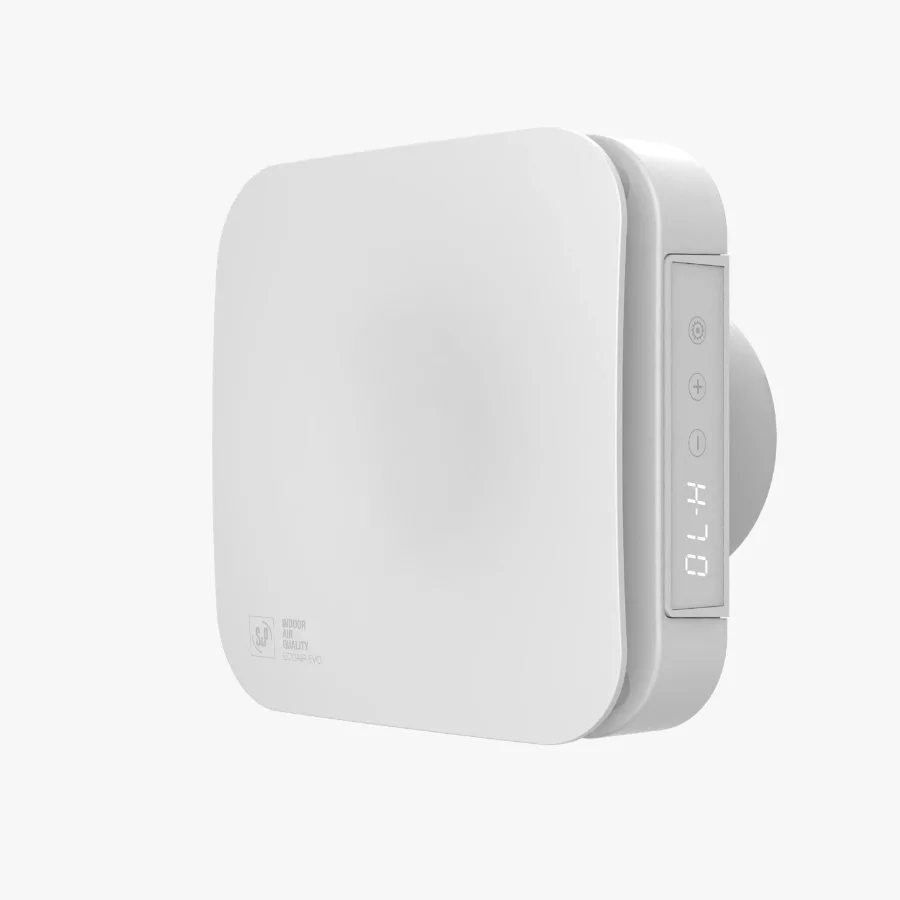 Soler & Palau Ecoaır Evo Ht (sürekli Çalışabilir, Ekranlı Ayarlanabilen, Nem Sensörlü, Zamanlayıcılı) Mini Aksiyel Fan