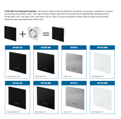 BOSCH F 1700 SERİSİ WS 100 AKSİYAL FAN (STOK SORUNUZ) Parlak Siyah Cam Dekoratif Panel - F1700 WS 100 için