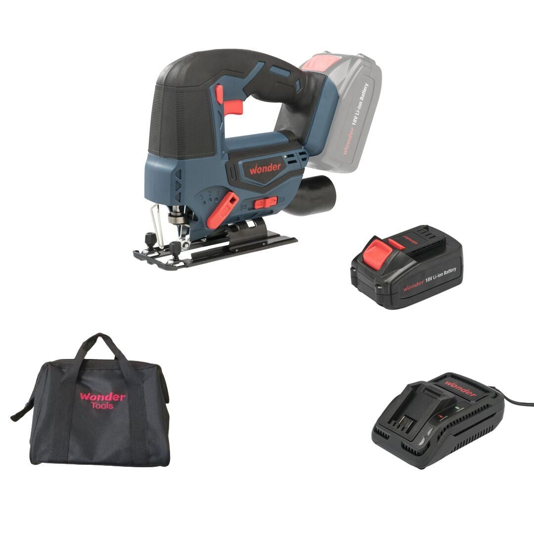 Wonder JD524218 Şarjlı Dekupaj Testere Makinesi Li-Ion 18 Volt 4.0Ah Tek Batarya SB14