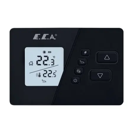 Eca Poly Comfort 200 B Kablosuz Dijital Oda Termostati Siyah