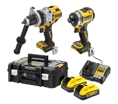 Dewalt DCD1007NT-XJ Darbeli Matkap + DCF860NT-XJ Darbeli Tornavida + 2x5Ah Powerstack Akü