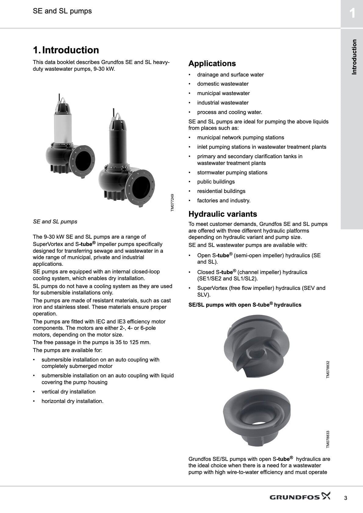 Grundfos SE1 Ağır Hizmet Atık Su ve Kanalizasyon Pompası - Grundfos SE1 Ağır