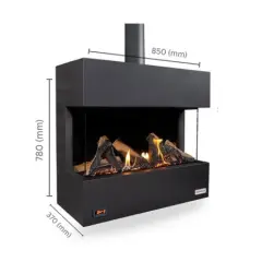 Revega H75ub Seramik Camli Hermetik Dogalgazli Somine 7kw