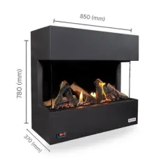 Revega H75ab Seramik Camli Hermetik Dogalgazli Somine 6kw