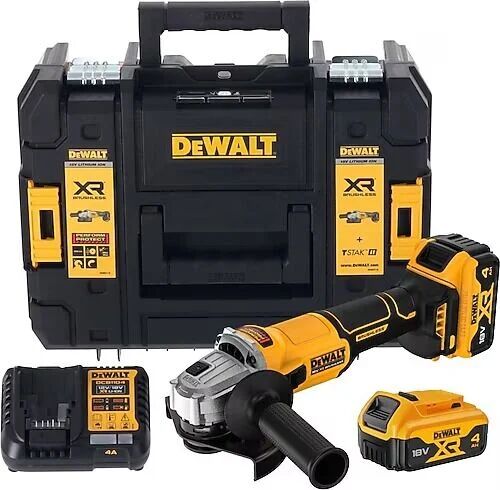 Dewalt DCG407M2T 18 V Çift Akülü 4 Ah Avuç Taşlama Makinesi